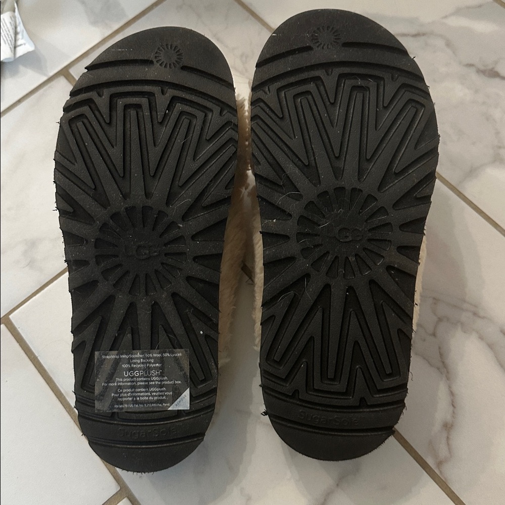 UGG Tan Fluffy Slippers - Picture 5 of 5